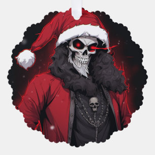 Kühler gruseliger Anime-Cartoon-Santa-Totenkopf-Zo Ornament Karte