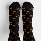 Kühler gruseliger Jack O'Lantern Halloween Schwarz Socken (Oben)