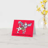 Kühler Hund der Tanzen-Beagle Karte (Gelbe Blume)