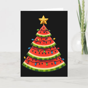 Kühler Juli Sommer Xmas Wassermelone Weihnachtsbau Karte