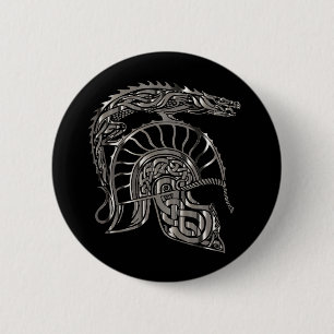 Kühler Krieger Metallic-Drachenhelm Button