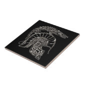Kühler Krieger Metallic-Drachenhelm Fliese (Seite)