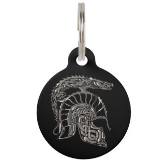 Kühler Krieger Metallic-Drachenhelm Haustiermarke