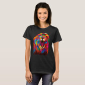 Kühler Löwenkopf mit hellen Farben T-Shirt (Vorne ganz)