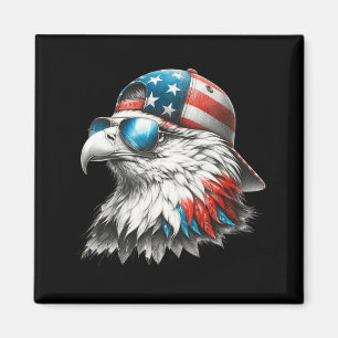 Kühler lustiger amerikanischer Weißkopfseeadler am Magnet