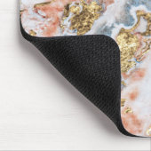 Kühler Marmor-Gold-Glitter Mousepad (Ecke)