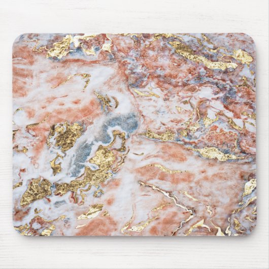 Kühler Marmor-Gold-Glitter Mousepad (Vorne)