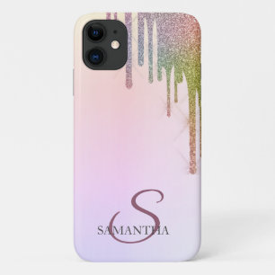 Kühler Regenbogen Glitter-Tropfen Ombre Case-Mate iPhone Hülle