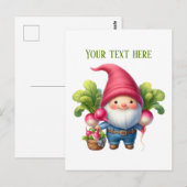 Kühler Rettich-Gnom anpassbar Postkarte (Vorne/Hinten)