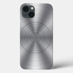 Kühler silberner Metall-Look iPhone 13 Hülle
