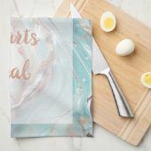 Kühler Swirl - weiß Geschirrtuch (Viertel Falte)