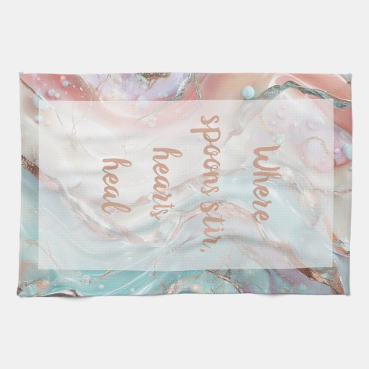 Kühler Swirl - weiß Geschirrtuch (Horizontal)