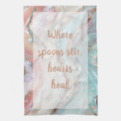 Kühler Swirl - weiß Geschirrtuch (Vertikal)