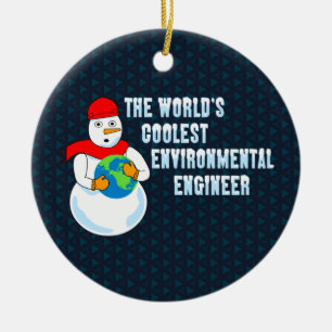 Kühler Umwelttechniker der Welt Keramik Ornament