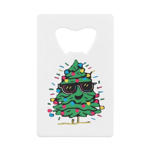 Kühler Weihnachtsbaum Klassiker Geldbeutel Flaschenöffner (Vorderseite)