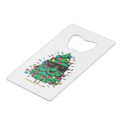 Kühler Weihnachtsbaum Klassiker Geldbeutel Flaschenöffner (Vorderseite Schrägansicht)