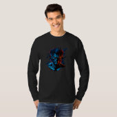 Kühler Werwolf-Mann-Gesicht T-Shirt (Vorne ganz)