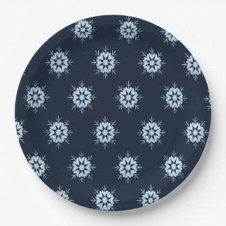 Kühler Winter Eisblauer Kristallglitter Schneefloc Pappteller