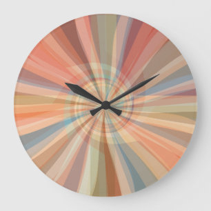 Kühles 60er Retro-Abstraktes Kaleidoskop Psychedel Große Wanduhr