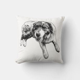 Kühles Aussie-Hund-Tinten-Wurfkissen Kissen
