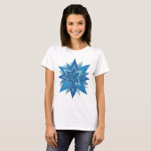 Kühles Blau FROZEN Fettes Design T-Shirt (Vorne ganz)