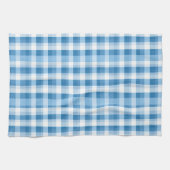 Kühles blau kariertes Fliesenmuster  Geschirrtuch (Horizontal)