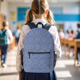 Kühles Blau und Grün Modernes Muster  Bedruckter Rucksack