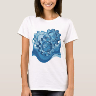 Kühles Blau WASSERBETRIEBENE AUSRÜSTUNG Individuel T-Shirt