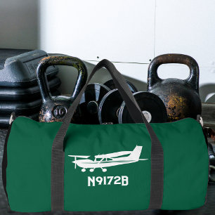 Kühles Cessna-Flugzeug, Simple Green Aviation Duffle Bag