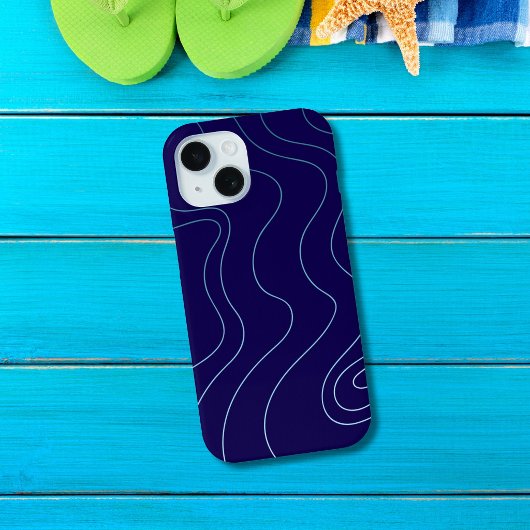 Kühles Dunkelblau Hellblau Wellen iPhone / iPad Hü Case-Mate iPhone Hülle