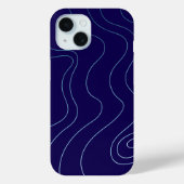 Kühles Dunkelblau Hellblau Wellen iPhone / iPad Hü Case-Mate iPhone Hülle (Rückseite)
