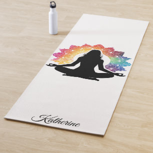 Kühles farbenfrohes Mandala-Design mit individuell Yogamatte