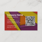 Kühles Farbige Maler QR-Code-Logo Visitenkarte (Vorderseite)