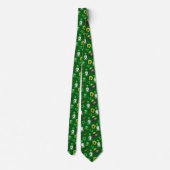 Kühles, gekacheltes St. Patrick's Day Muster Kobol Krawatte (Rückseite)