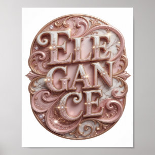 Kühles Gold ELEGANCE Poster