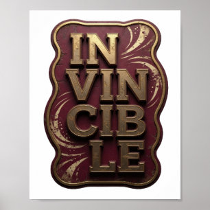 Kühles Gold IN UNBESIEGBAR Benutzerdefiniertes Des Poster
