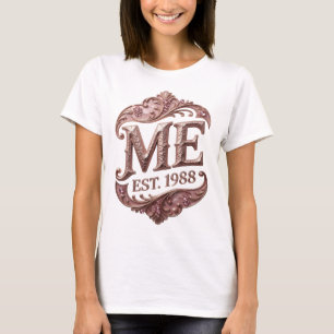 Kühles Gold ME EST 1988 modernes Design T-Shirt