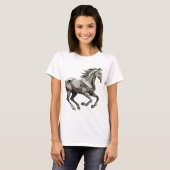 Kühles Grau ABSTRACTE KUNST Grafikdesign T-Shirt (Vorne ganz)