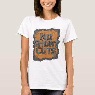 Kühles Grau KEINE ABKÜRZUNGEN 3D-Textkunst T-Shirt