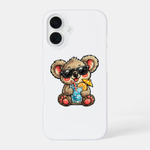 Kühles Koala-Getränk iPhone 16 Hülle