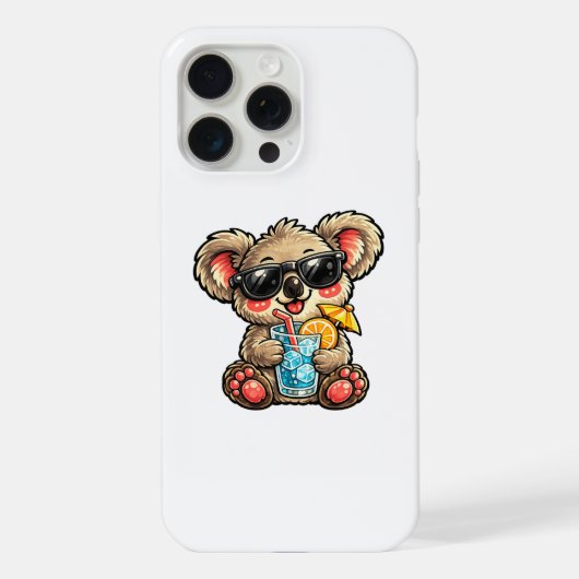 Kühles Koala-Getränk iPhone Hülle (Rückseite)