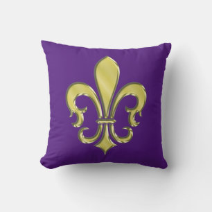 Kühles Mardi Gras Fleur de Lis Design Kissen
