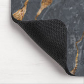 Kühles Marmor Grau Gold Mousepad (Ecke)