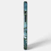 Kühles Marmormuster Monogramm iPhone Hülle (Linke Seite)