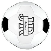 Kühles Monogramm Benutzerdefinierter Name Klassisc Fußball (Gedreht)