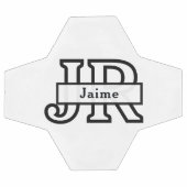 Kühles Monogramm Benutzerdefinierter Name Klassisc Fußball (Flach)