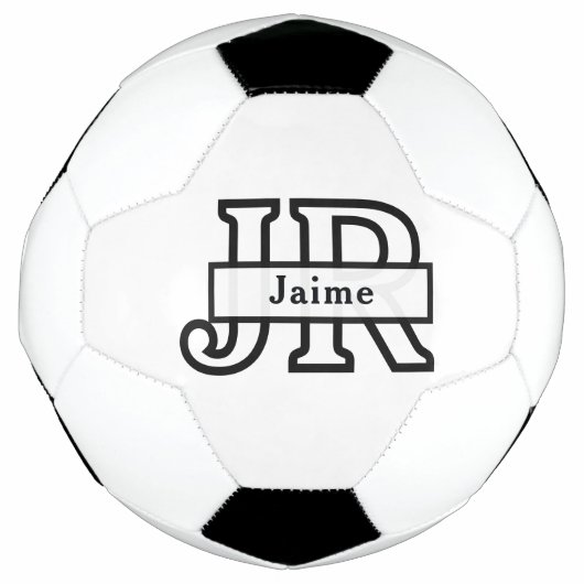 Kühles Monogramm Benutzerdefinierter Name Klassisc Fußball (Vorderseite)