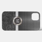 Kühles Monogramm mit robustem Look Case-Mate iPhone Hülle (Rückseite (Horizontal))