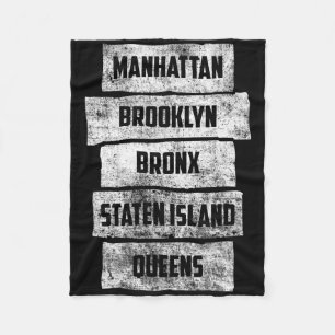 Kühles New York City 5 Boroughs, New York New York Fleecedecke