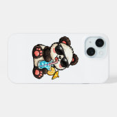Kühles Panda-Getränk iPhone 15 Hülle (Rückseite (Horizontal))